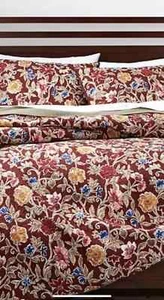 NEW Martha Stewart Climbing Blossoms Floral Reversible Cotton Quilt -TWIN - Picture 1 of 2