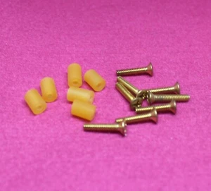Natural Aged Pickup Switch Screws (8) with Rubber Spacer Springs For Strat Gold - Picture 1 of 3