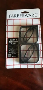 Set di 4 clip per tovaglia vintage Farberware. Picnic, Campingz all'aperto. - Foto 1 di 2