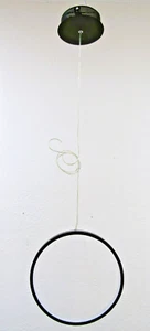 Brand New Boxed Circle Mini Pendant Light 11.25 in Diameter, Black in Color - Picture 1 of 11