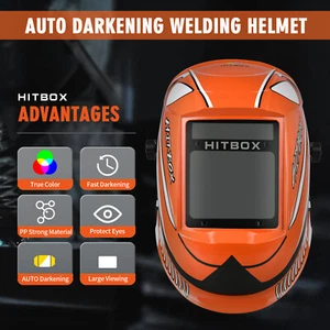 Casco de soldadura de oscurecimiento automático solar de gran vista Mig Arc Tig máscara soldador de molienda - Imagen 1 de 12