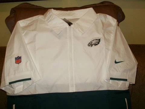 NFL Philadelphia Eagles Nike 1/2 Zip Lightweight S/S Golf Wind Jacket Mens Large Cover