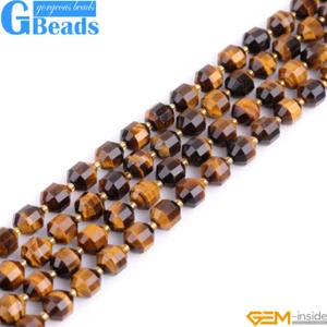 Cuentas bicónicas de piedras preciosas facetadas naturales para hacer joyas a granel 15" 8 mm 10 mm 12 mm - Imagen 1 de 68