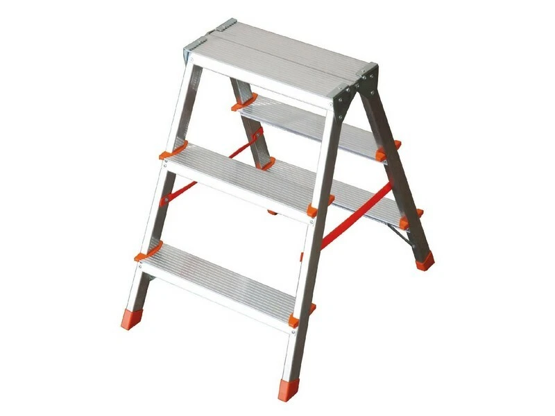 SCALA SGABELLO IN ALLUMINIO DOPPIA SALITA SCALETTO LEGGERO PRATICO ANTISCIVOLO - Immagine 1 di 1