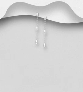 Orecchini a catena push-back in argento sterling 925 - Foto 1 di 3
