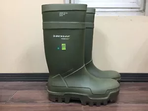 Dunlop Men's Size 15 Purofort Thermo+ Boots Steel Toe Extreme Cold Weather Olive - Picture 1 of 12