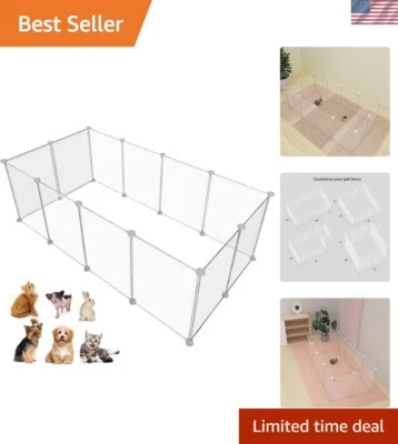 Elegante parque infantil interior para mascotas - Cerca portátil para hámsters, conejos y erizos Foto 1 de 4