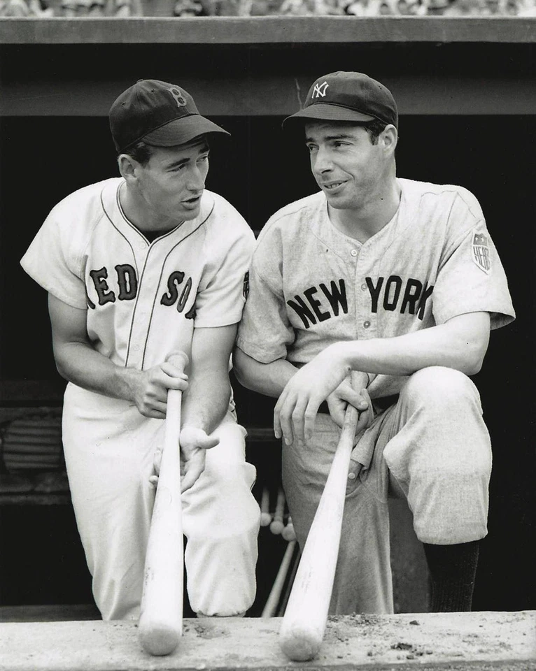Foto de los Medias Rojas de béisbol MLB Ted Williams y los Yankees de Nueva York DiMaggio Foto 1 de 4