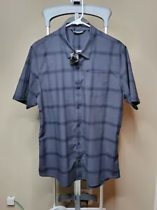 Camicia uomo Travis Mathew L Chat Box abbottonata nera erica nuova con etichette 99% cotone - Foto 1 di 6