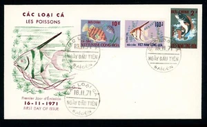 Südvietnam 1971 FDC verschiedene tropische Fische 402-404 (L1135C) - Bild 1 von 1