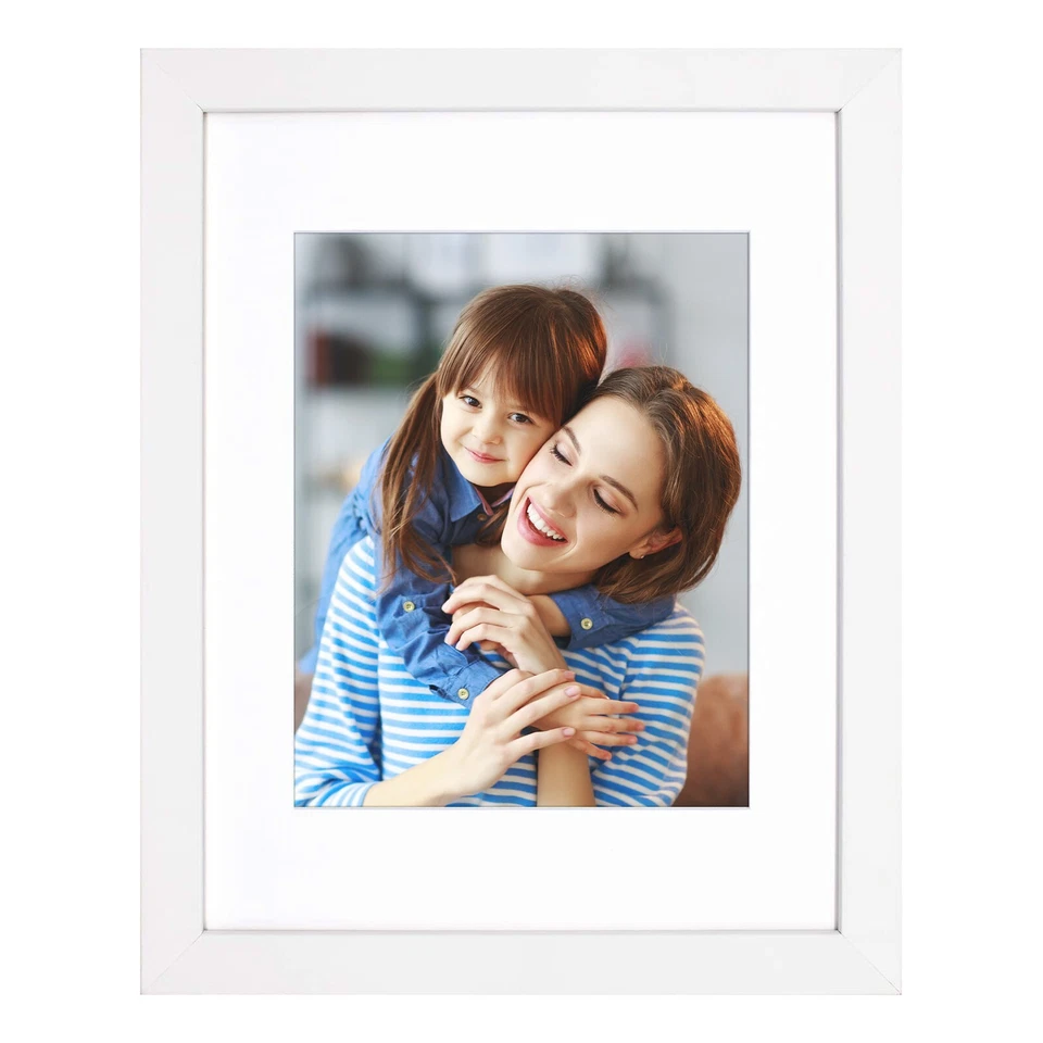 Деревянная рама для картины 11x14 с белым ковриком для фотографии пейзажа портрета 8x10 - Изображение 1 из 4