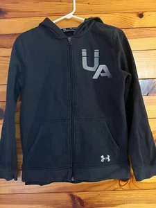 Under Armour Loose ColdGear Hoodie Hooded Zip Up Jacket Sweatshirt Size YXL XL - Picture 1 of 1