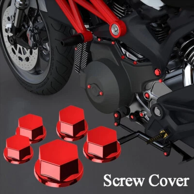 30 Piezas/Juego Universal Cabeza Moto Tornillo Cubierta Tuerca Tapas Cubierta Accesorios  Foto 1 de 4