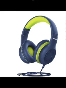 New! Blue- MPOW Dream Explore Inspire. Wired Headphones Model BH297B - Picture 1 of 6