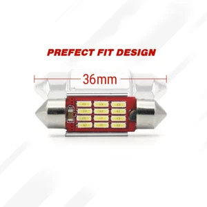 2x 6000K White LED License Plate Light Bulbs Festoon 36MM 12-SMD - Bild 1 von 7