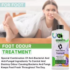Odour Control Foot Antibacterial Anti fungal Deodorant eliminator trainer smell - Picture 1 of 16