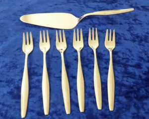 WMF Florenz Besteck 6 Kuchengabeln +Tortenheber 90er versilbert Art. 184/02.22 - Picture 1 of 5