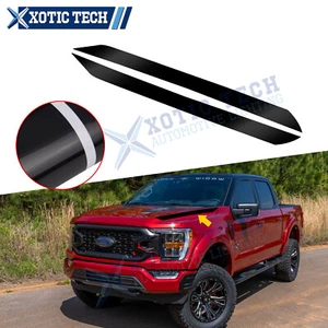 Sporty Race Style Glossy Black Front Hood Bumper Grille Sticker For Ford F-150 - Picture 1 of 7