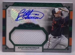 2024 Adley Rutschman Patch Bartolo Colon AUTO Error Card #/49 Topps Tier One SP - Picture 1 of 4
