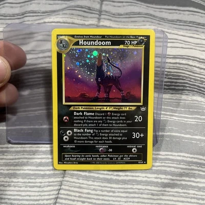 ✨Pokémon, Houndoom Neo Revelation 8/64 “DOUBLE HOLO” ERROR W/ SWIRL🍥✨NEAR MINT! - Image 1 of 4