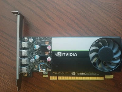 HP NVIDIA T600 4GB GDDR6 Graphics Card 4 Mini Adapters w/ both Brackets - Image 1 of 2