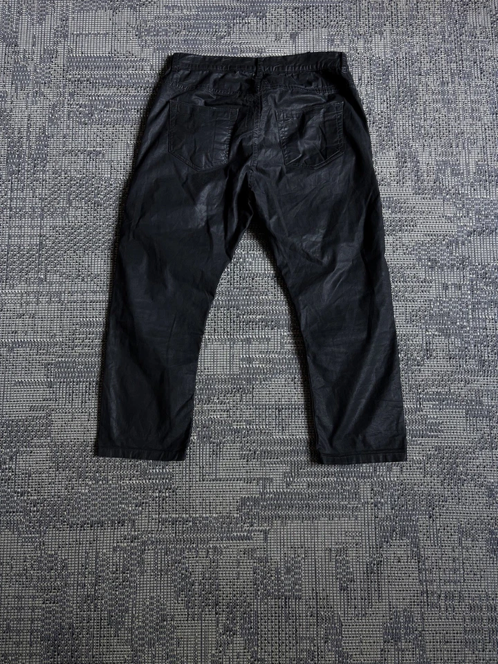 Rick Owens DRKSHDW Torrence Cropped Waxed Jeans Black Size 28 - Image 1 of 4