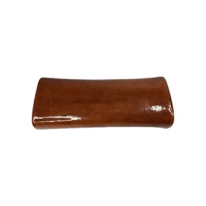 Vintage Brown Chinese Lacquered Opium Geisha Pillow - Picture 1 of 8