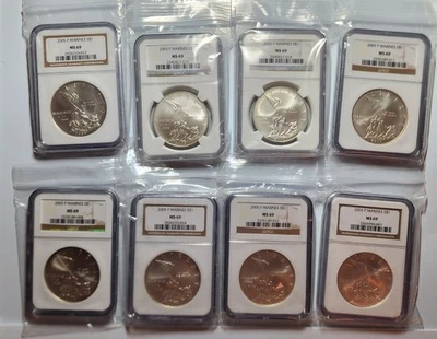 2005 P Modern Commemorative Marine Corps 230th Anniversary NGC MS-69 - Image 1 of 4