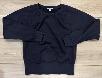 James Perse Sudadera 1 (S) Pequeña Estándar Medianoche Azul Marino Cuello Redondo WNCT3022 Foto 1 de 4