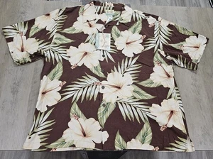 REYN SPOONER 100% SEIDE BEAUTIFUL UP COUNTRY HI BISCUS COCOA GR XL NEU Neu mit Etikett - Bild 1 von 11