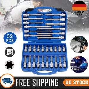 32tlg INNEN TORX NÜSSE STECKSCHLÜSSEL SATZ 1/2 ZOLL WERKZEUG INNENTORX BITS - Bild 1 von 12