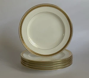 6er Set antike Minton H1916 Dessert-/Salatteller goldbesetzt - Bild 1 von 13
