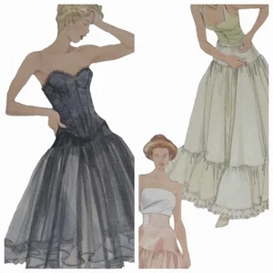 Lingerie Bodice Corset Petticoat Flounce Maxi Simplicity 5006 Sewing Pattern - Picture 1 of 3