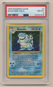 PSA 8 Pokemon Base Set Unlimited Holo Rare Blastoise 2/102 NM/MINT Condition! - Picture 1 of 2