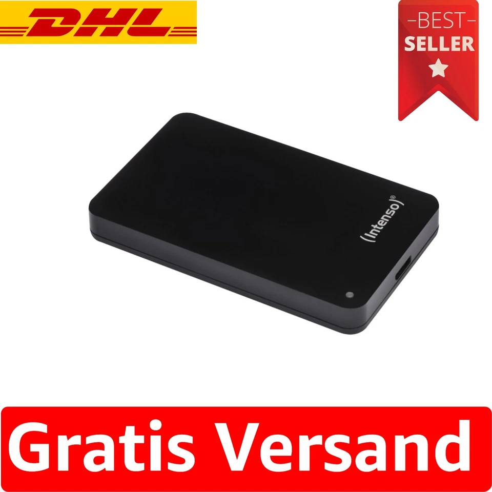 Intenso 2TB Tragbare Externe Festplatte - USB 3.2, Hot Swap, 2,5 Zoll - Bild 1 von 4