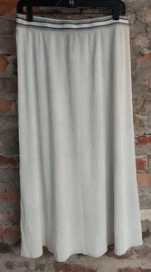 Falda Massimo para mujer talla L plisada blanca brillante plateada Z - Imagen 1 de 3