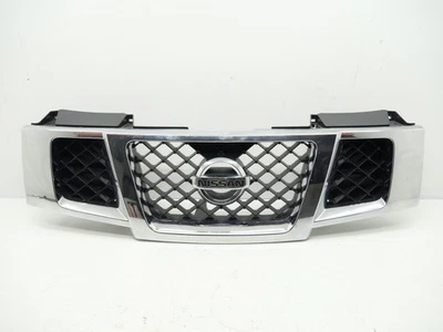 Б/у передняя верхняя хромированная центральная отделочная панель решетки 2004-2015 Nissan Armada от оригинального производителя - Изображение 1 из 4