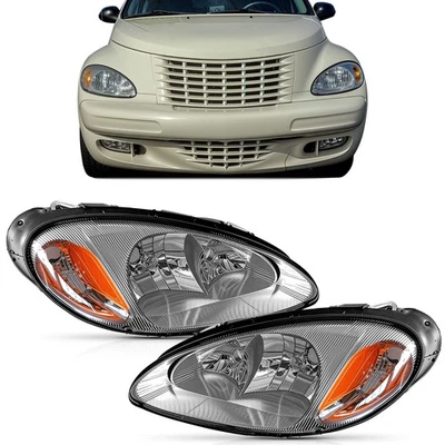 Par de faros derecho e izquierdo sin bombillas para Chrysler PT Cruiser 2001-2005 Foto 1 de 4