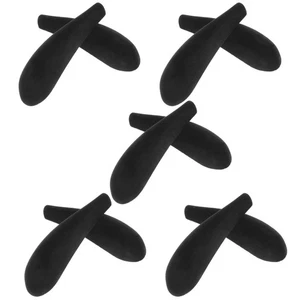 10pcs Flocking Shoulder Pads For Hangers Black Non Coat Sweater Protectors - Picture 1 of 17