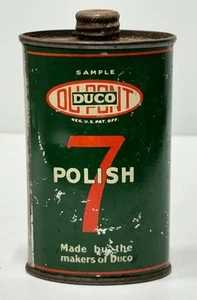 Vintage DuPont Auto Polish & Cleaner "7" Duco Sample can full oil and gas - Picture 1 of 6