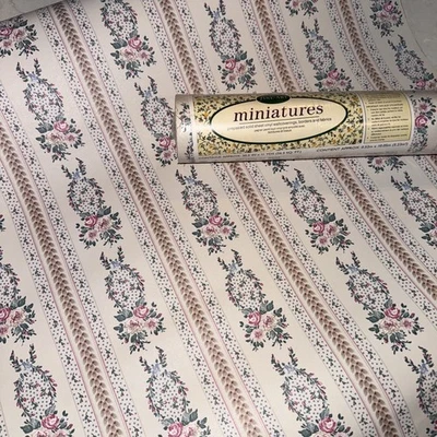 9 Rollos Miniaturas Bellas Artes Vinilo Revestimiento de Pared Floral Papel Pintado Casa De Colección Foto 1 de 4