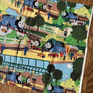 Cranston Thomas the Tank Engine Train Track 3 SCRAP fabric 2007 Gullane - Picture 1 of 5