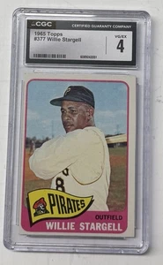 1965 Topps Willie Stargell #377 Pirates CGC 4 VG/EX - Picture 1 of 2