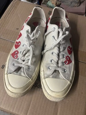 Converse Chuck Taylor All Star 70s Comme des Garcons Multi Heart White Low 8 - Image 1 of 4