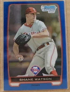 Shane Watson 2012 Bowman Draft Chrome Draft Blue Refractors 145/250 Phillies - Bild 1 von 2