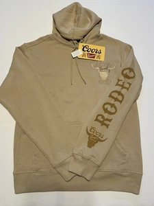 Coors Banquet Hoodie Rodeo Western Pullover Brown Shirt Logo 2025 Mens Sz Medium - Picture 1 of 9