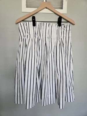 Kate Spade New York Broome Street Striped Pleated Skirt Blue/white Sz 12 - Image 1 of 4