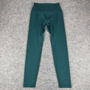 Glyder High Power Flat Ribbed High Waist Leggings 28" Teal Womens Medium M - Picture 1 of 11
