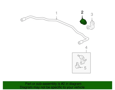 Buje de soporte de barra estabilizadora genuino Honda Element 2003-2011 OEM 52306-SCV-000 Foto 1 de 3