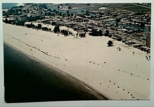 Cartolina fotografica d'epoca Treasure Island Florida spiaggia aerea 1983 - Foto 1 di 2